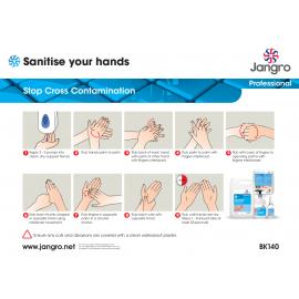 Guide to Hand Sanitising - Chart - Jangro - A4