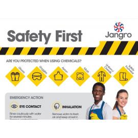 Safety First Guide - Chemicals - Wall Chart - Jangro - A3