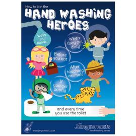 Hand Washing Heroes - Poster - Jangronauts - A3