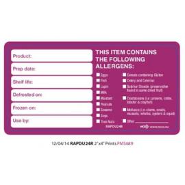 Allergen Alert & Product Identification Label - Roll DateIt&#8482; - Mauve