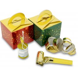 Party Accessory Box - Individual - Red & Green Stars