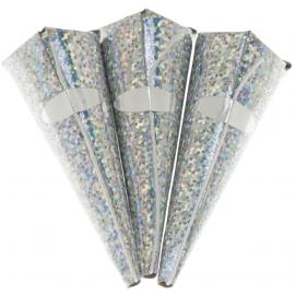 Holographic Cone Party Poppers - Silver