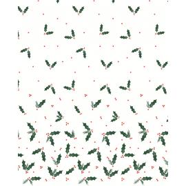 Festive Table Cover - Wipeable - Swansilk - Jolly Holly - Square - 120cm
