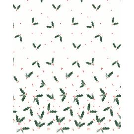 Festive Tablecover Roll - Wipeable - Swansilk - Jolly Holly - 40m (131.25')