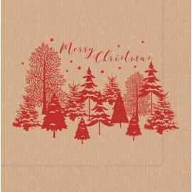 Festive Dinner Napkin - Calgary - Kraft - 4 fold - 2 ply - 40cm