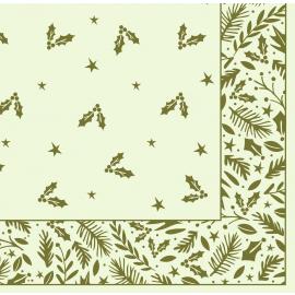 Festive Dinner Napkin - Airlaid - 'Tis The Season - 4 fold - 1 ply - 40cm