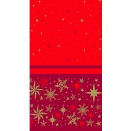Festive Tablecover Roll - Wipeable - Swansilk - Merry & Bright - Red - 40m (131.25')