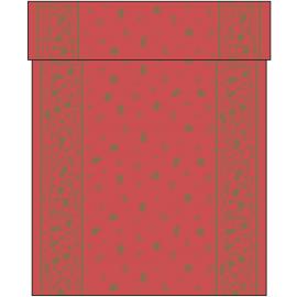 Festive Table Runner - Airlaid - Red Winter Foliage - 12m (39.4')