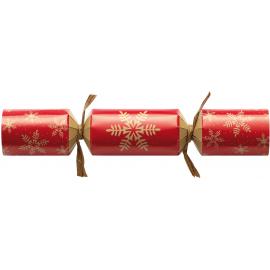 Crackers - Red and Green Snowflake - Mixed Pack - 23cm (9&quot;)