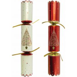 Crackers - Red and Cream Tree - Mixed Pack - 30.5cm (12")
