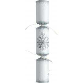 Crackers - Silver & White Snowflake - Recyclable - 30.5cm (12&quot;)