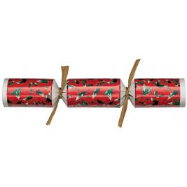 Crackers - Red & White Holly - Mixed Pack - Recyclable - 25.4cm (10&quot;)