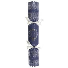 Crackers - Silver and Navy Bauble - 35.5cm (14")