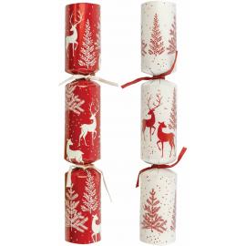 Crackers - Red and White Stag - Mixed Pack - 28cm (11")