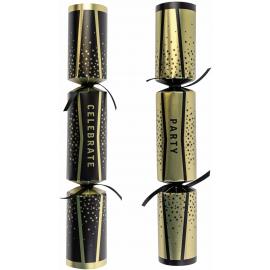 Crackers - Gold and Black Celebration - Mixed Pack - 30.5cm (12")