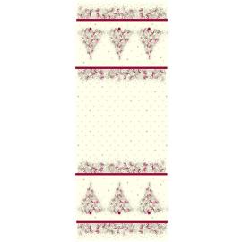 Table Cover - Festive - Airlaid - Printed Red, Cream and Gold - 120cm