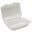 Meal Box - 1 Compartment - Natural Fibre - Bagasse -  White - 23cm (9&quot;)