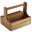 Table Caddy - Tool Box - Acacia Wood - Medium - Dark