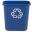 Deskside Recycling Logo Waste Bin - Blue - 26.6L (5.9 gal)