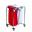 Laundry Cart - 2 Bag Cart - Med-I-Carts - White & Red Lids