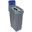 Procycle Recycling Bin - With Blue &#39;Mixed Paper & Card&#39; Back Panel - Jangro - Grey - 80L