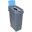Procycle Recycling Bin - With Light Blue &#39;Glass Bottles & Jars&#39; Back Panel - Jangro - Grey - 80L