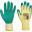 Grip Glove - Latex Coated - Fortis - Green on Yellow - Size 9