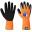 Grip Glove - Hi-Vis - Latex Coated - Black on Orange - Size 9