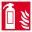 Fire Extinguisher - Location Sign - Symbols Only - Self Adhesive - Square - 20cm (8&quot;)