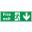 Fire Exit - Arrow Down Sign - Self Adhesive - 45cm (18&#39;&#39;)