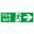 Fire Exit - Arrow Right Sign - Self Adhesive - 45cm (18&#39;&#39;)