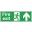 Fire Exit - Arrow Up Sign - Self Adhesive - 45cm (18&#39;&#39;)