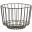 Deco Display Basket - Round - Wire - Black - 25cm (9.75&quot;) - 18cm Deep