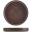 Presentation Plate - Fluted - Low Profile - Terra Porcelain - Black - 18cm (7&quot;)