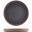 Presentation Plate - Raw Wall - Stoneware - Kava - Black - 20cm (7.75&quot;)