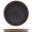 Presentation Plate - Raw Wall - Stoneware - Kava - Black - 25cm (9.75&quot;)