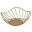 Lotus Leaf Display Basket - Wire - Gold - 20cm (8&quot;) - 8cm Deep