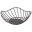 Lotus Leaf Display Basket - Wire - Black - 20cm (8&quot;) - 8cm Deep
