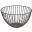 Display Basket - Round - Wire - Black - 24cm (9.5&quot;) - 13cm Deep