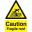 Caution Fragile Roof - Warning Sign - Self Adhesive - 30cm (12&quot;)
