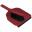 Dust Pan & Brush Set - Open Topped - Stiff - Red