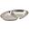 Vegetable Dish - Oval - 2 Division - Stainless Steel - 30cm (12&quot;)