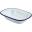 Pie Dish - Enamel - Oblong - White with Blue Rim - 51cl (18oz)