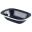 Pie Dish - Enamel - Oblong - Black with White Rim - 35cl (12oz)