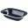 Pie Dish - Enamel - Oblong - Black with White Rim - 51cl (18oz)