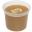 Microwavable Food Container - Round - No Lid - Clear Plastic - 15cl (5.25oz)