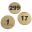 Table Numbers - Disc - Engraved Black On Gold - 1-25 Set - 4cm (1.6&quot;) dia