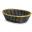 Oval Basket - Handwoven - Polypropylene - Black with Gold Metal Trim - 22.8cm (9&quot;)