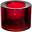 Tealight Holder - Chunky - Red - 8.2cm (3.2&quot;)