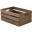 Wooden Crate - Dark Rustic Finish - 34xcm (13.4&quot;) - 15cm (6&quot;) Tall
